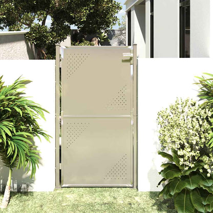 Cancello da Giardino 100x180 cm in Acciaio Inossidabile