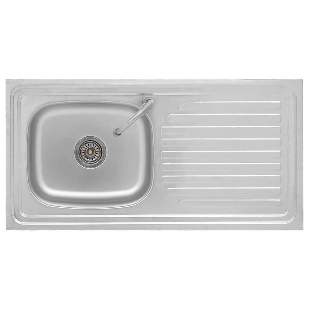Lavello da Campeggio Vasca Singola con Rubinetto Acciaio Inox