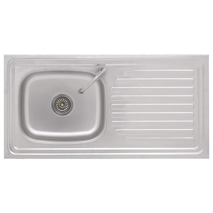 Lavello da Campeggio Vasca Singola con Rubinetto Acciaio Inox