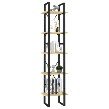 Libreria a 5 Ripiani Marrone 40x30x175 cm in Legno di Pino