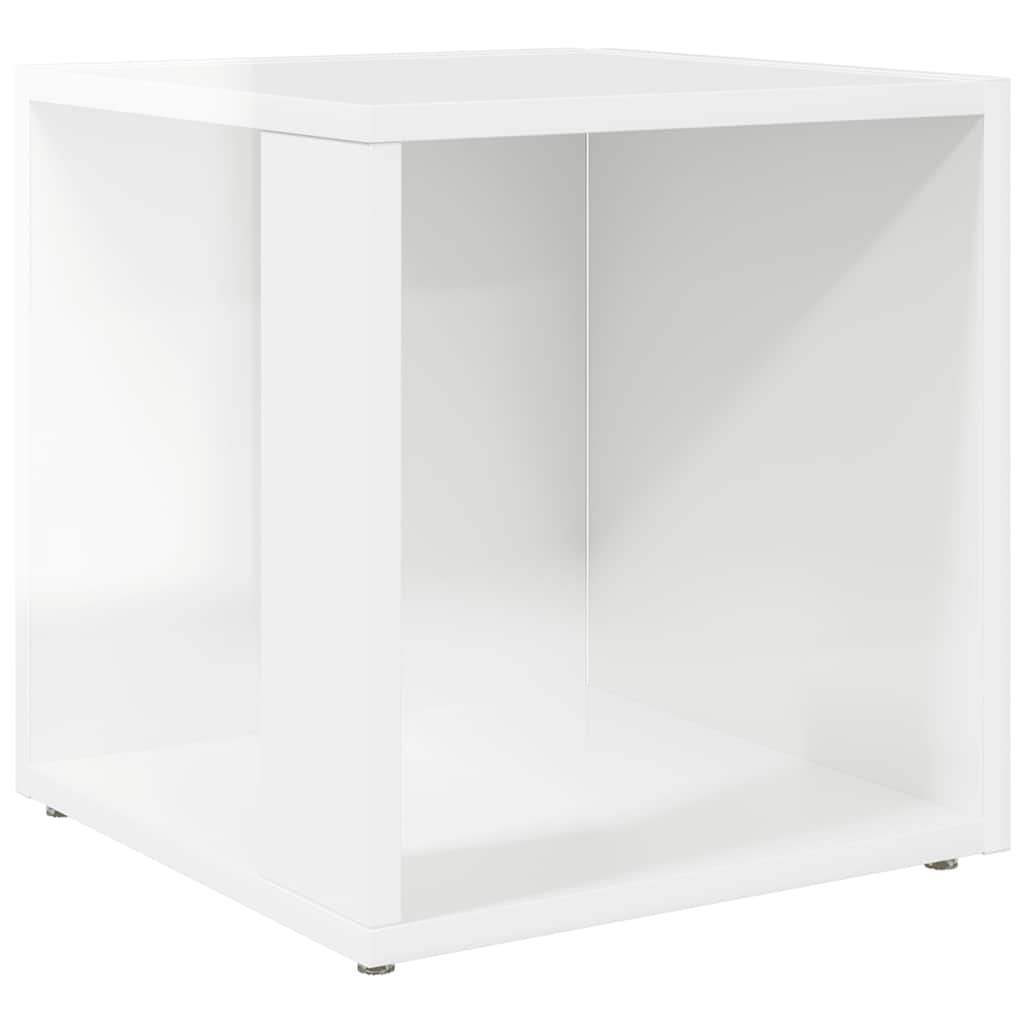 Tavolino Bianco Lucido 33x33x34,5 cm in Truciolato