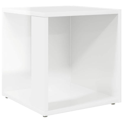 Tavolino Bianco Lucido 33x33x34,5 cm in Truciolato