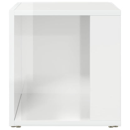 Tavolino Bianco Lucido 33x33x34,5 cm in Truciolato