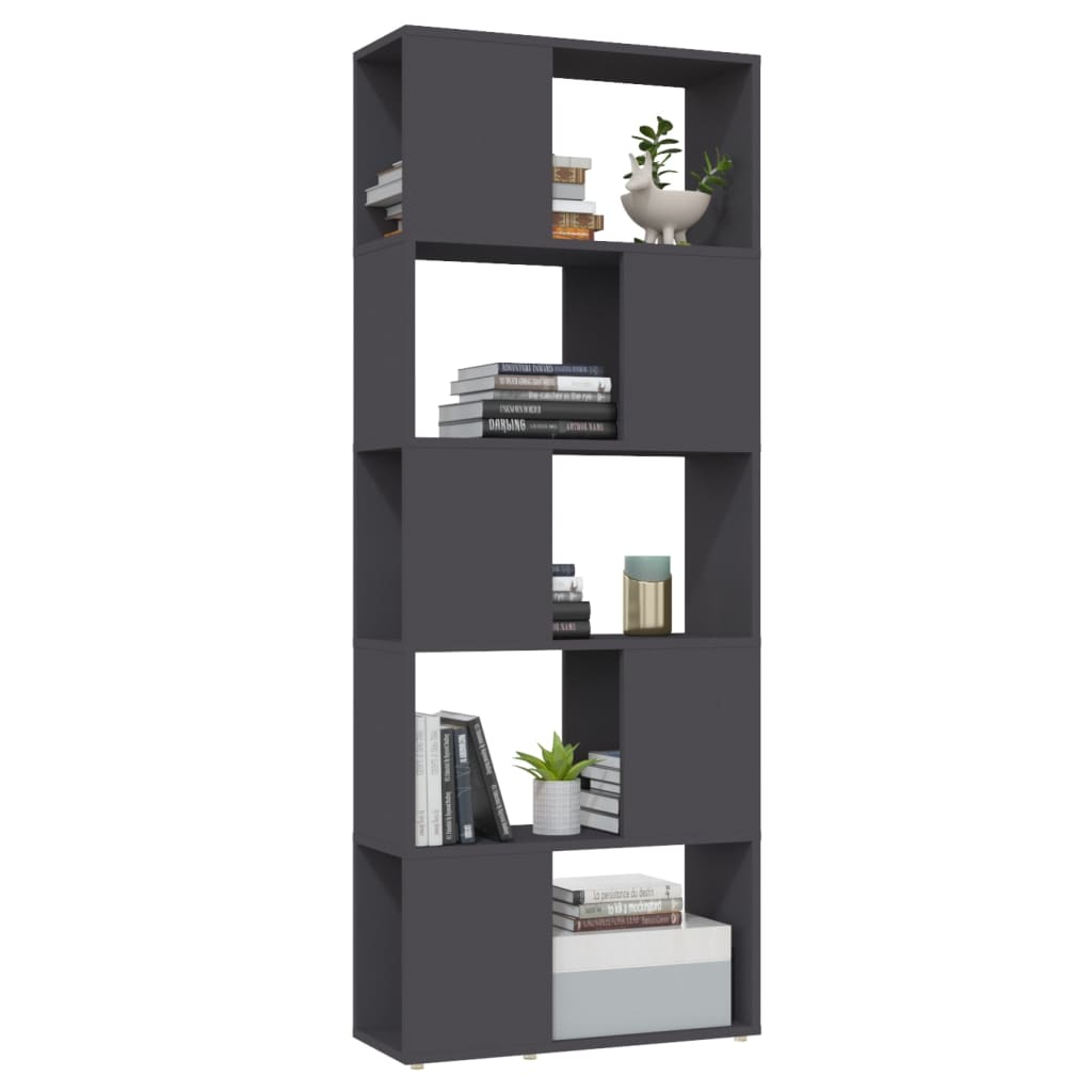 Libreria/Divisorio Grigio 60x24x155 cm in Truciolato