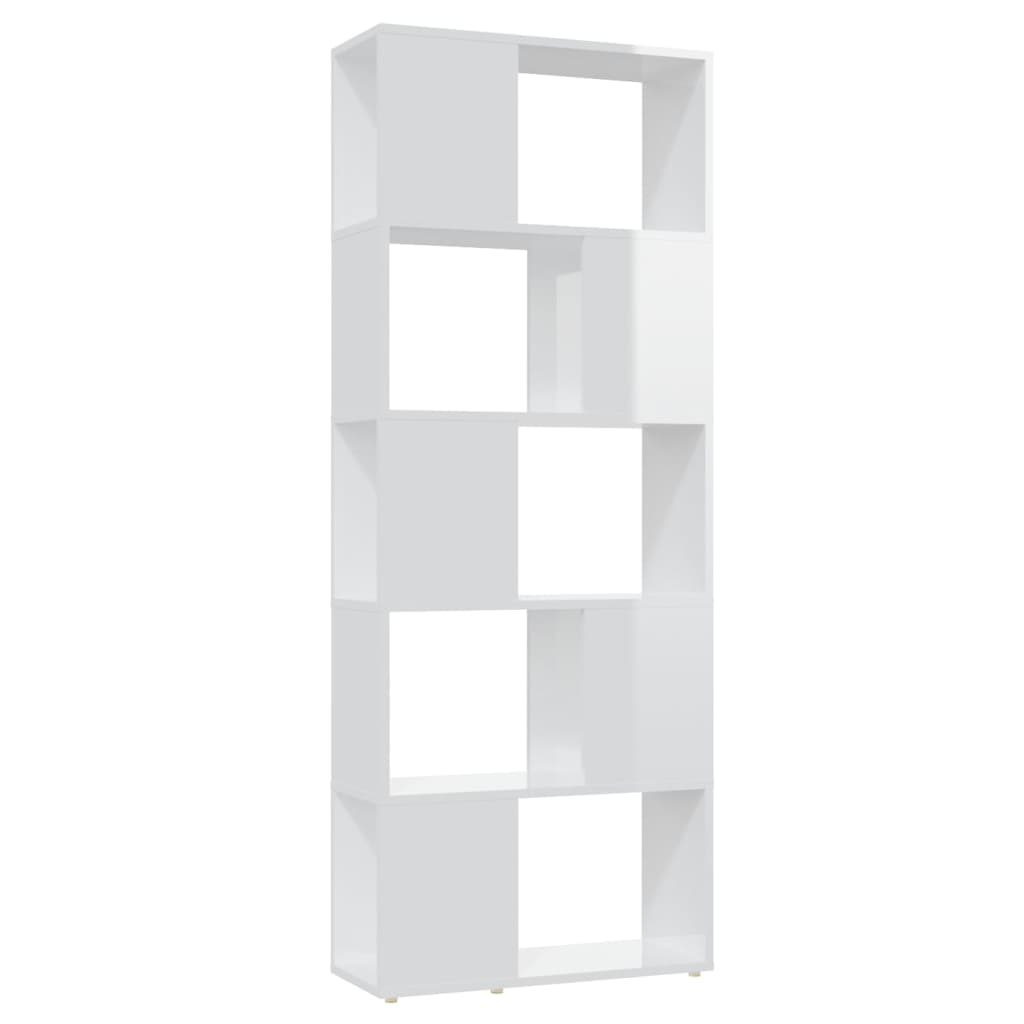Libreria/Divisorio Bianco Lucido 60x24x155 cm