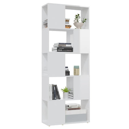Libreria/Divisorio Bianco Lucido 60x24x155 cm