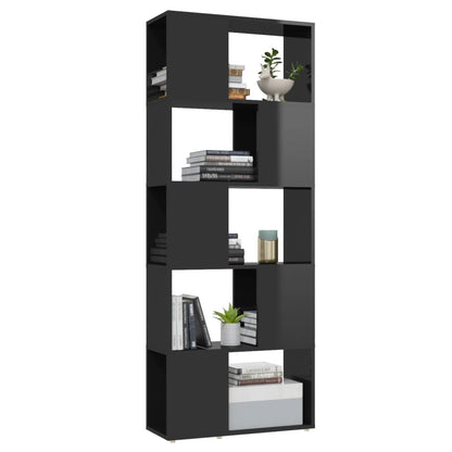 Libreria/Divisorio Nero Lucido 60x24x155 cm