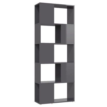 Libreria/Divisorio Grigio Lucido 60x24x155 cm