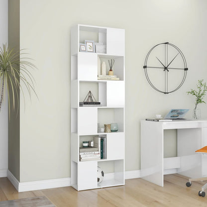 Libreria/Divisorio Bianco Lucido 60x24x186 cm