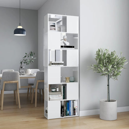 Libreria/Divisorio Bianco Lucido 60x24x186 cm