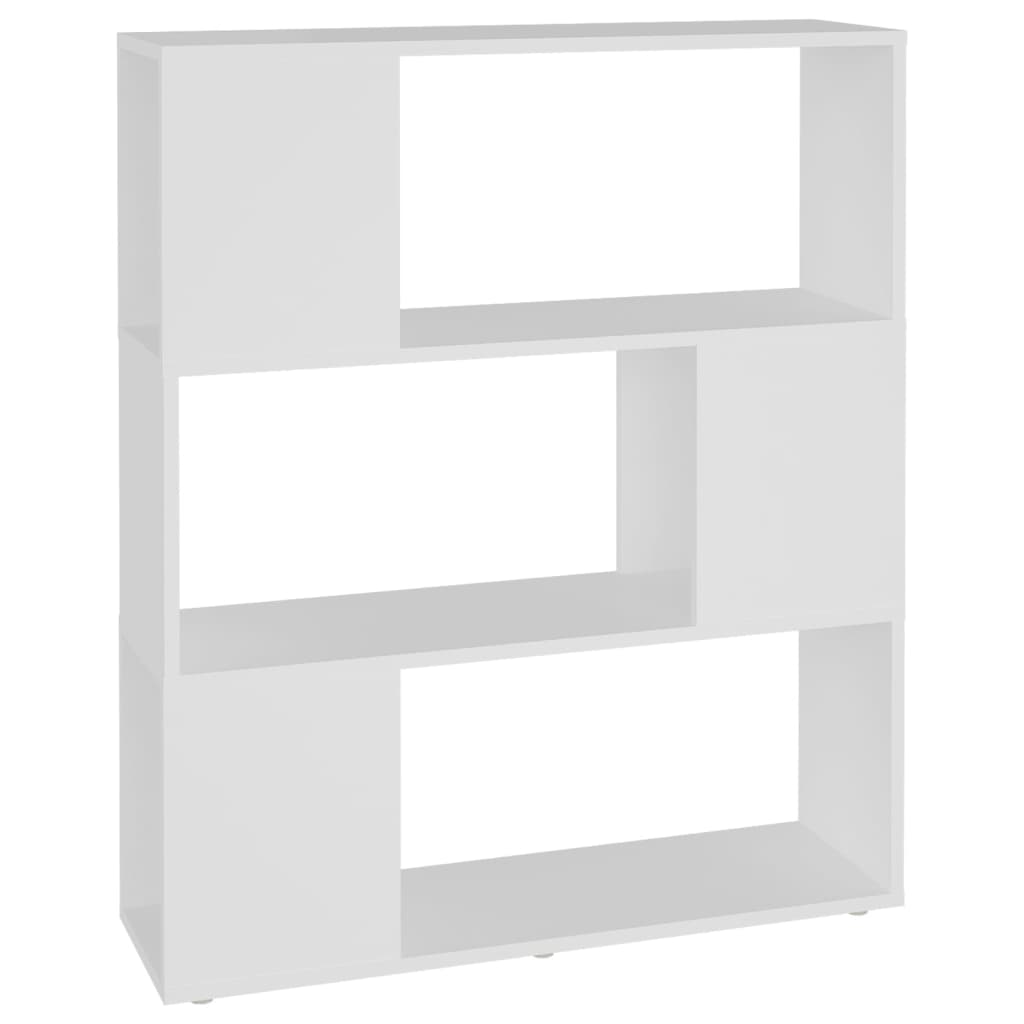 Libreria/Divisorio Bianco 80x24x94 cm in Legno Multistrato