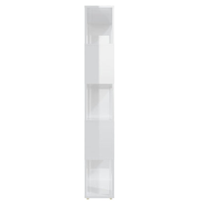 Libreria Divisorio Bianco Lucido 80x24x155 cm in Truciolato
