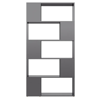 Libreria/Divisorio Grigio Lucido 80x24x155 cm in Truciolato
