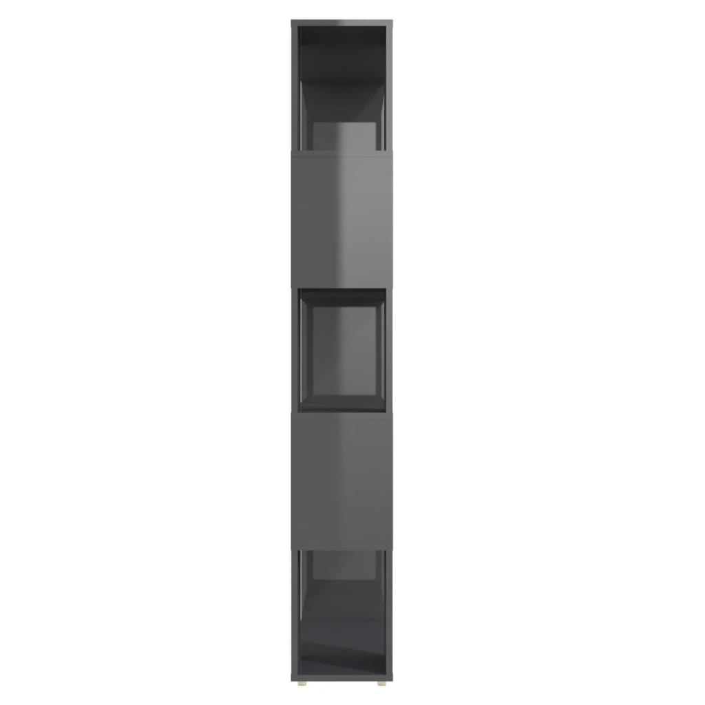 Libreria/Divisorio Grigio Lucido 80x24x155 cm in Truciolato