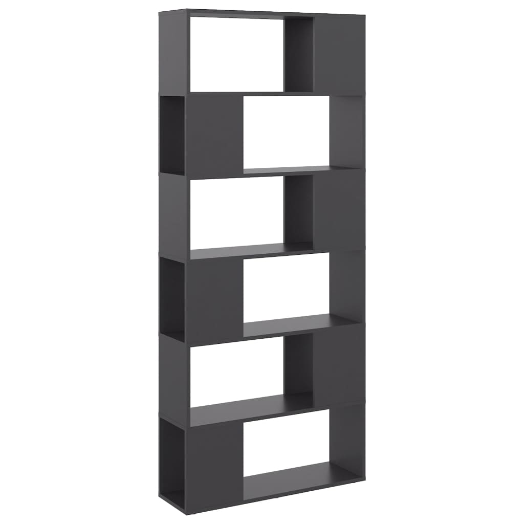 Libreria/Divisorio Grigio 80x24x186 cm in Truciolato