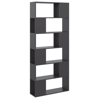 Libreria/Divisorio Grigio 80x24x186 cm in Truciolato