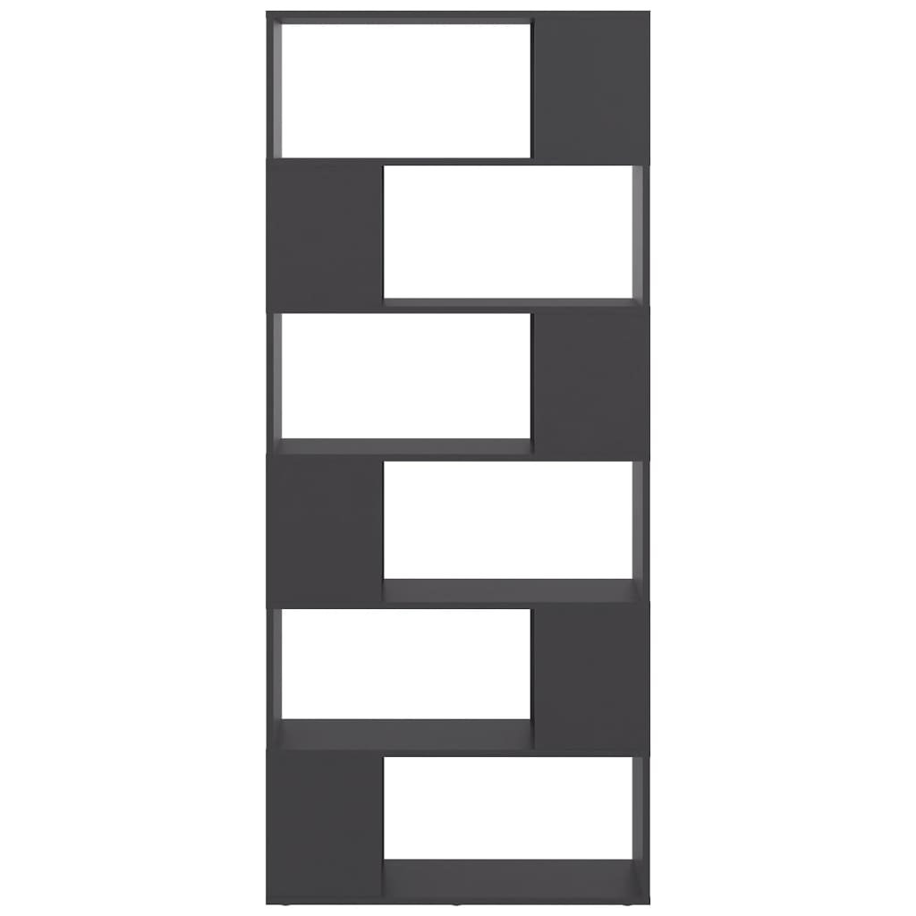 Libreria/Divisorio Grigio 80x24x186 cm in Truciolato