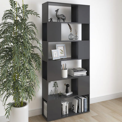 Libreria/Divisorio Grigio 80x24x186 cm in Truciolato