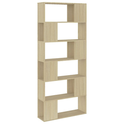 Libreria/Divisorio Rovere Sonoma 80x24x186 cm in Truciolato