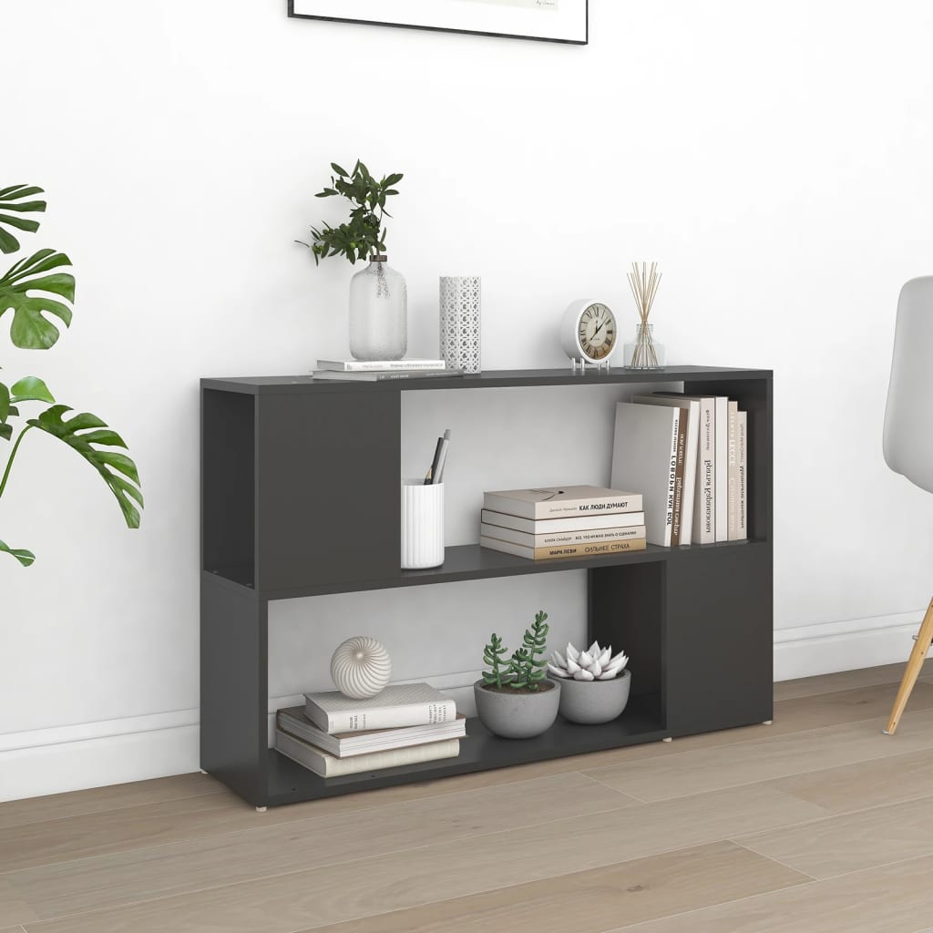 Libreria Grigia 100x24x63 cm in Truciolato