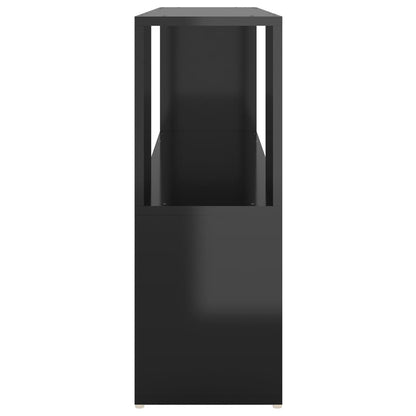 Libreria Nero Lucido 100x24x63 cm in Truciolato