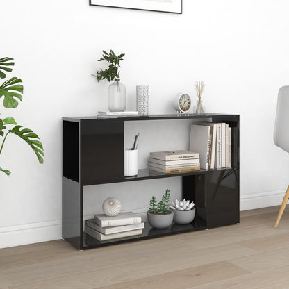 Libreria Nero Lucido 100x24x63 cm in Truciolato