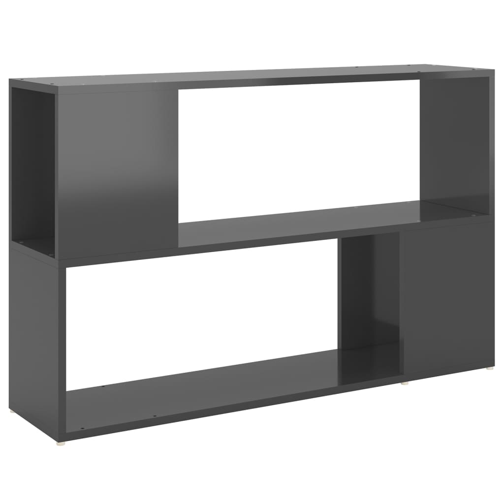 Libreria Grigio Lucido 100x24x63 cm in Truciolato