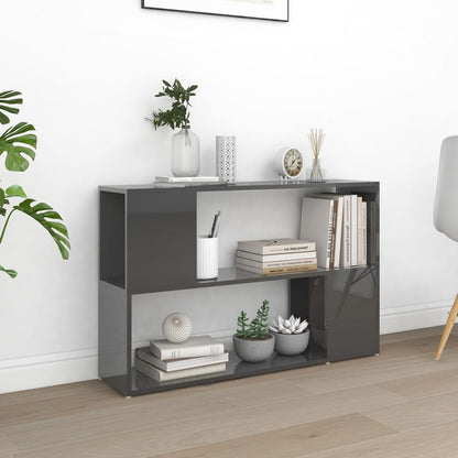 Libreria Grigio Lucido 100x24x63 cm in Truciolato