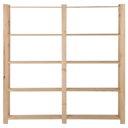 Scaffale a 5 Livelli 170x28,5x170 cm in Legno Massello di Pino
