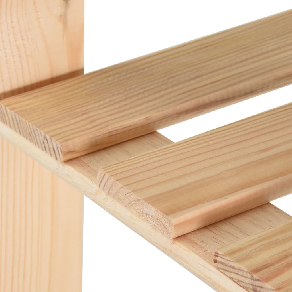 Scaffale a 5 Livelli 80x28,5x170 cm in Legno Massello di Pino