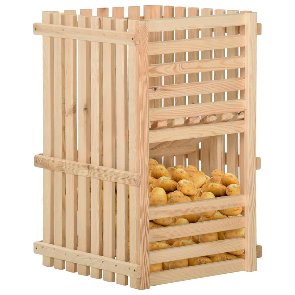 Cassetta Porta Patate  50x50x80 cm in Legno Massello di Pino