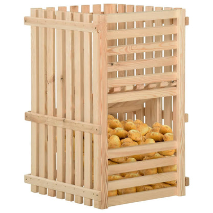 Cassetta Porta Patate  50x50x80 cm in Legno Massello di Pino