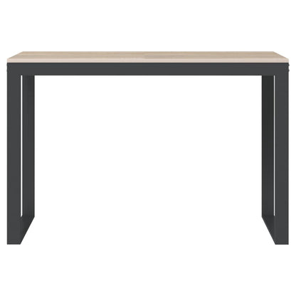 Scrivania Computer Nera e Rovere 110x60x73 cm Legno Multistrato
