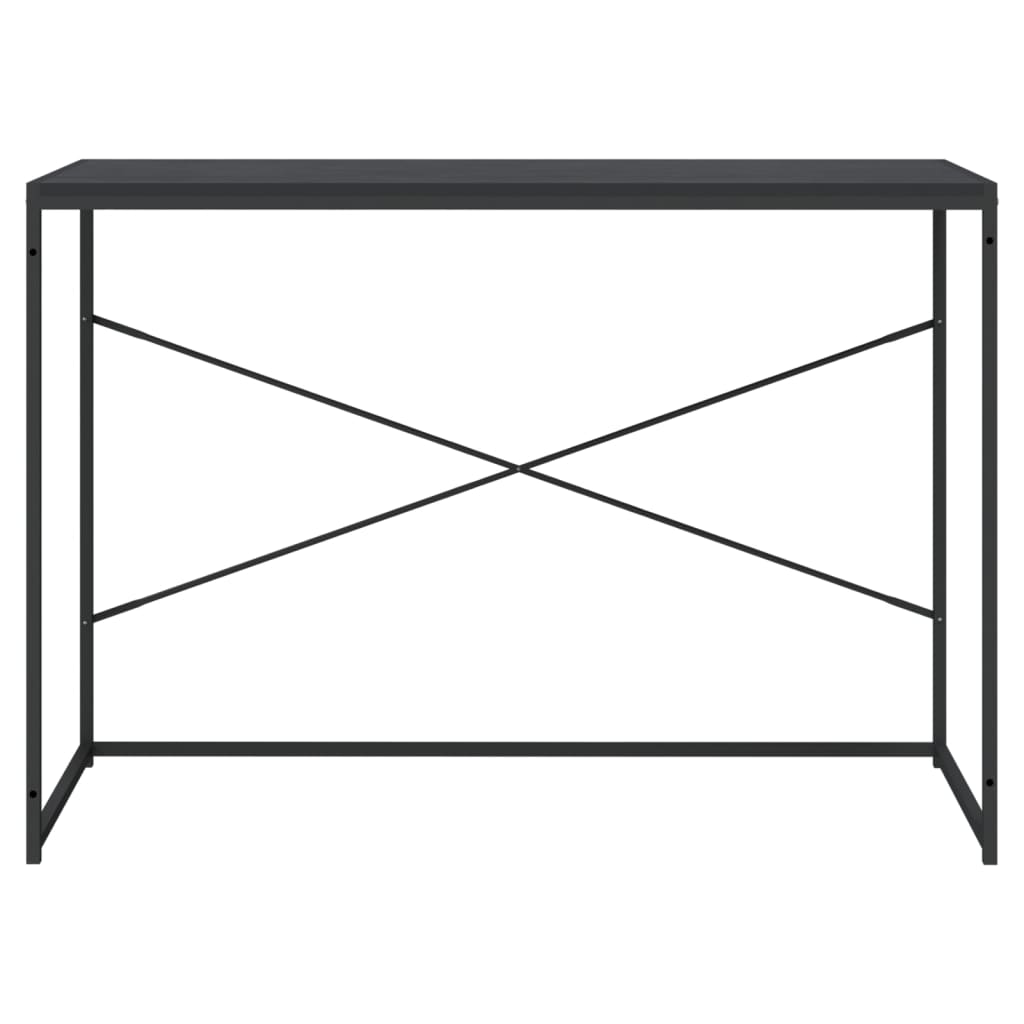 Scrivania per Computer Nera 110x60x70 cm in Legno Multistrato