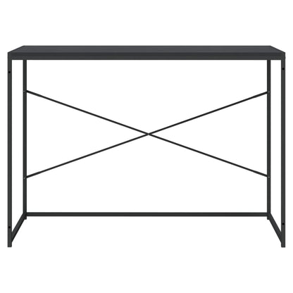Scrivania per Computer Nera 110x60x70 cm in Legno Multistrato