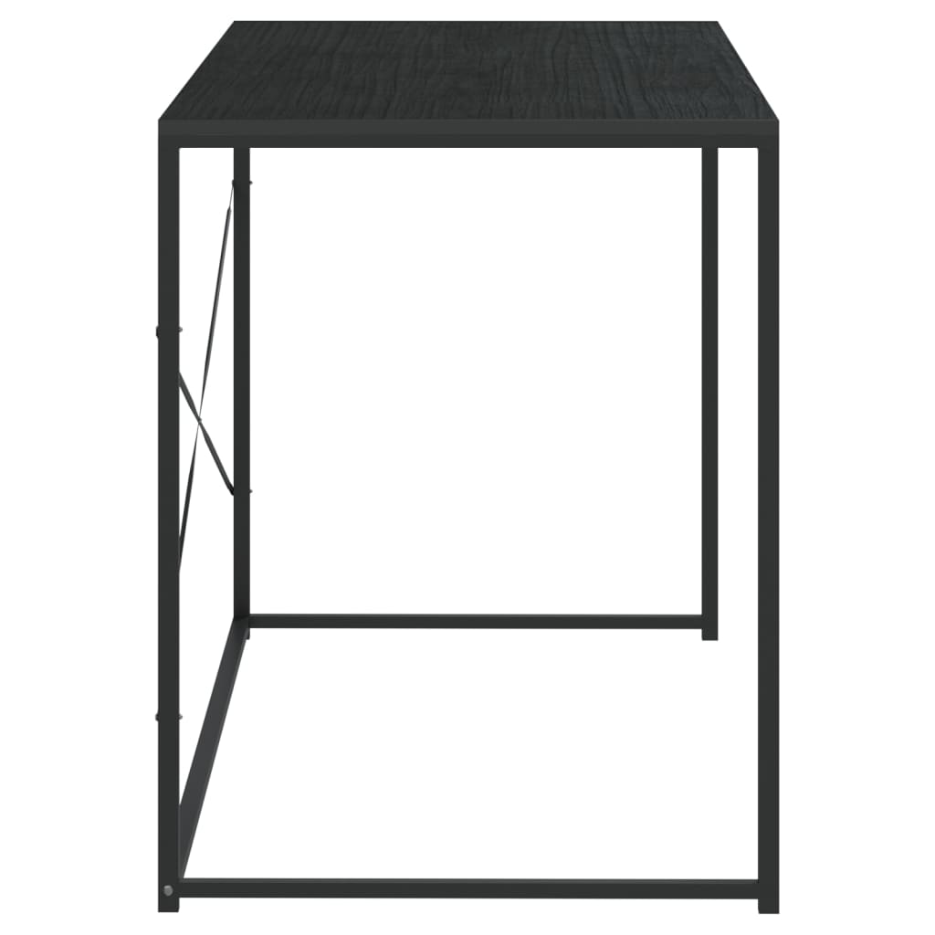 Scrivania per Computer Nera 110x60x70 cm in Legno Multistrato