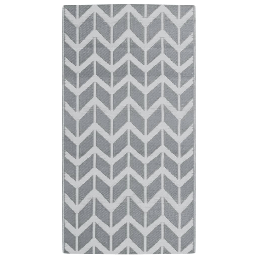 Tappeto da Esterni ARAKIL Grigio 80x150 cm in PP