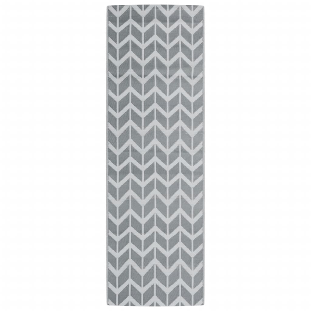 Tappeto da Esterni ARAKIL Grigio 80x250 cm in PP