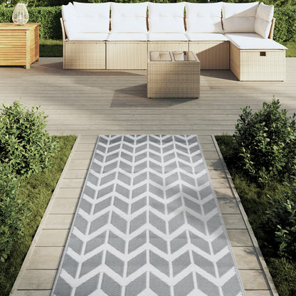 Tappeto da Esterni ARAKIL Grigio 80x250 cm in PP