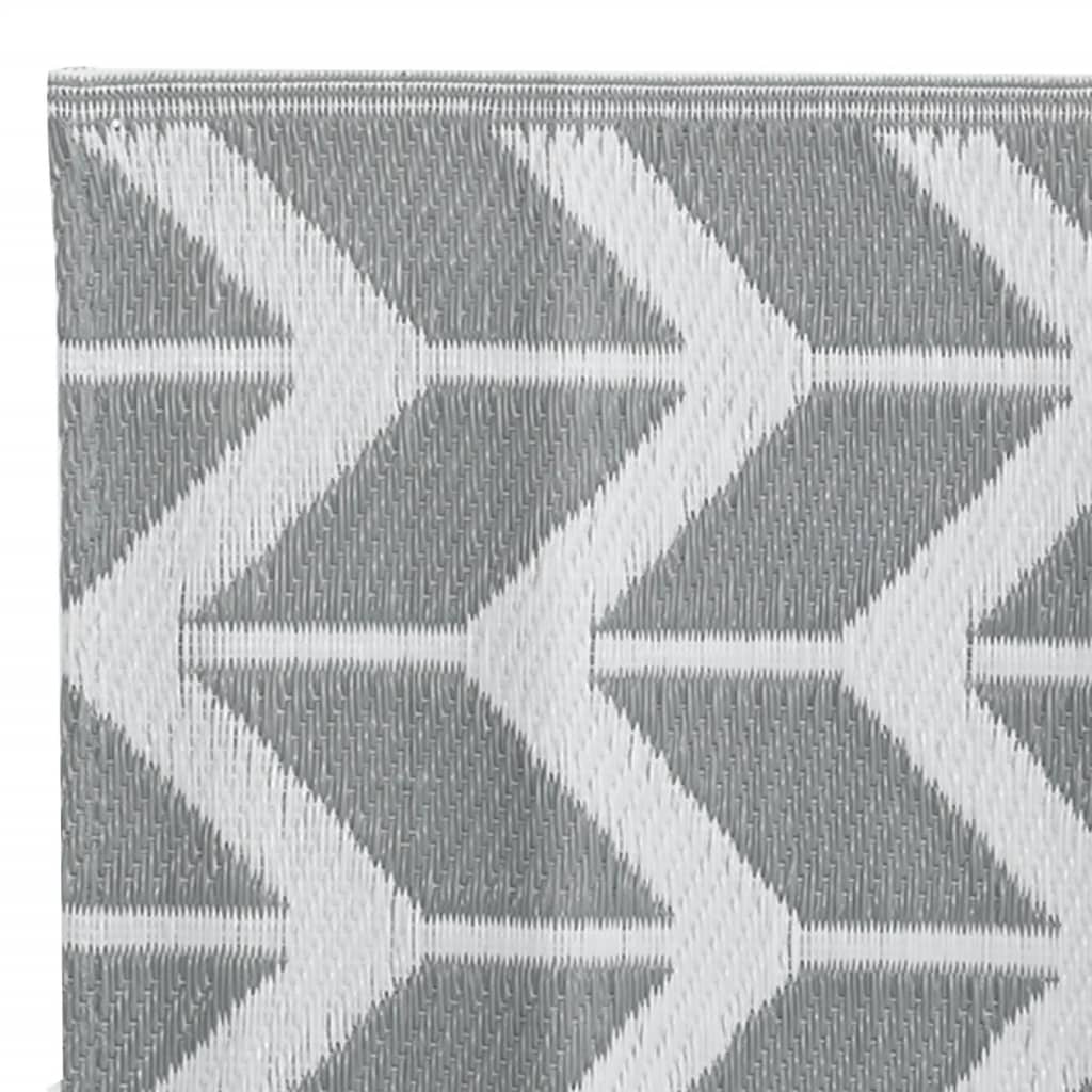 Tappeto da Esterni ARAKIL Grigio 80x250 cm in PP