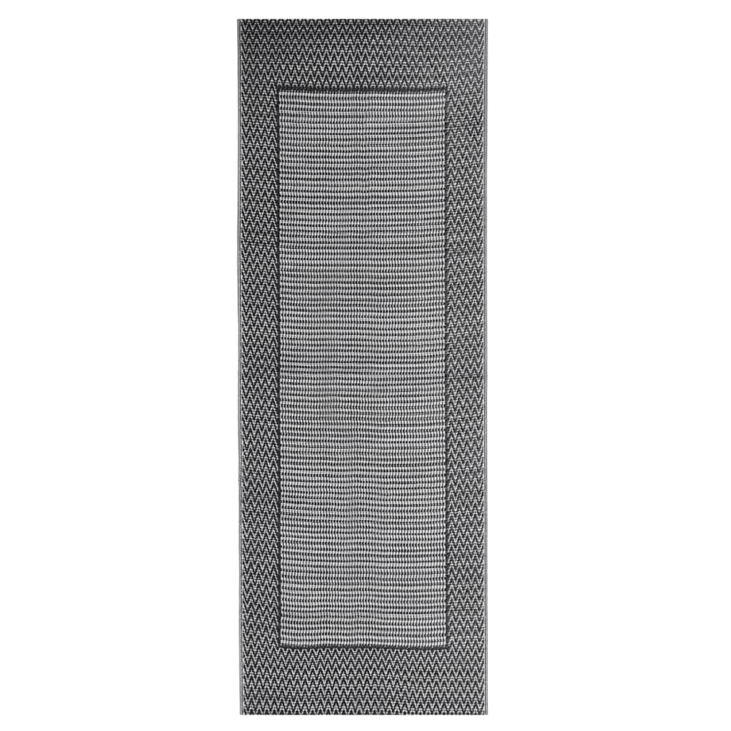 Tappeto per Esterno ARAKIL Nero 80x250 cm in PP