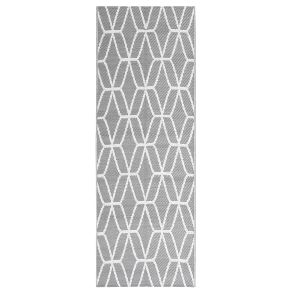 Tappeto per Esterni ARAKIL Grigio 80x250 cm in PP