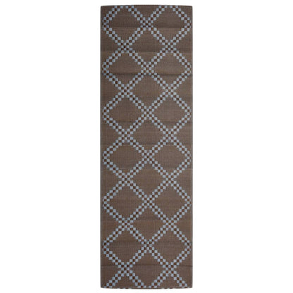 Tappeto da Esterno ARAKIL Marrone 80x250 cm in PP