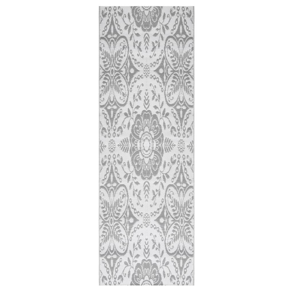 Tappeto da Esterno ARAKIL Grigio Chiaro 80x250 cm in PP
