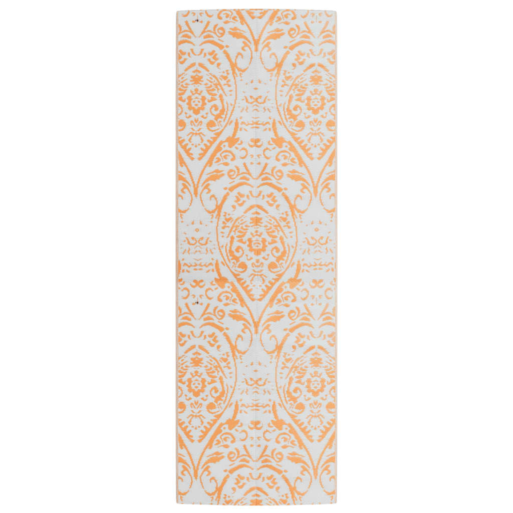 Tappeto da Esterni ARAKIL Arancione e Bianco 80x250 cm in PP