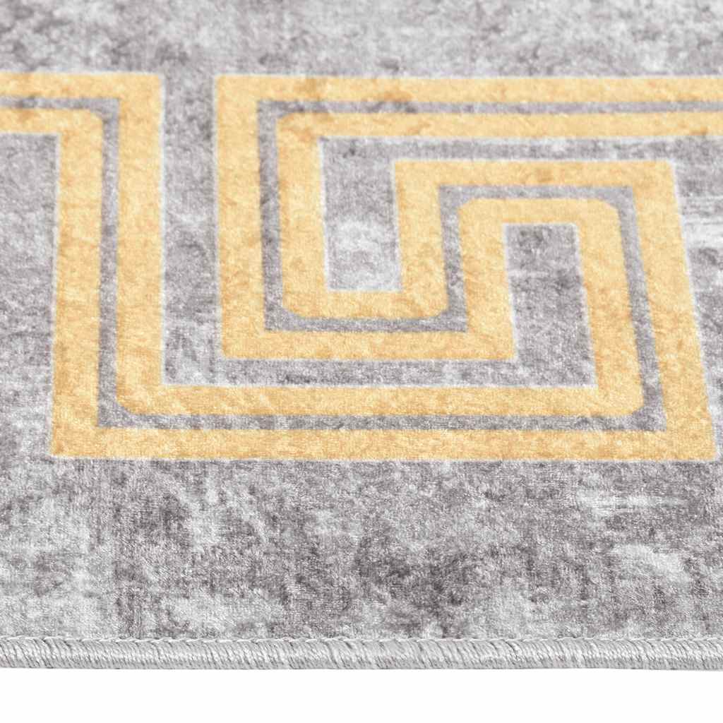 Tappeto Lavabile 160x230 cm Grigio Antiscivolo