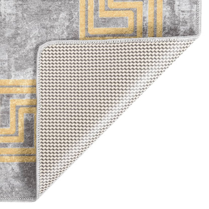 Tappeto Lavabile 190x300 cm Grigio Antiscivolo