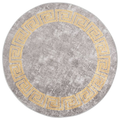 Tappeto Lavabile ?120 cm Grigio Antiscivolo