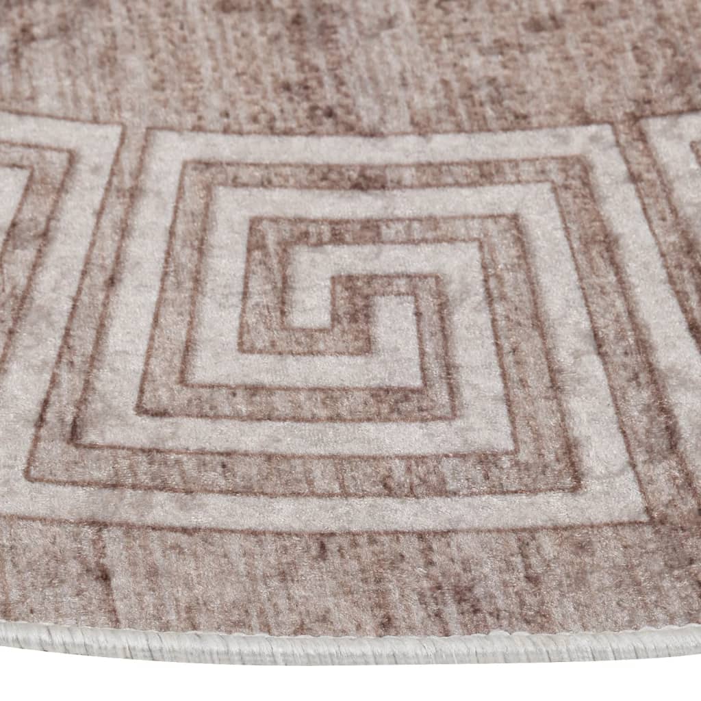 Tappeto Lavabile 120 cm Beige Antiscivolo