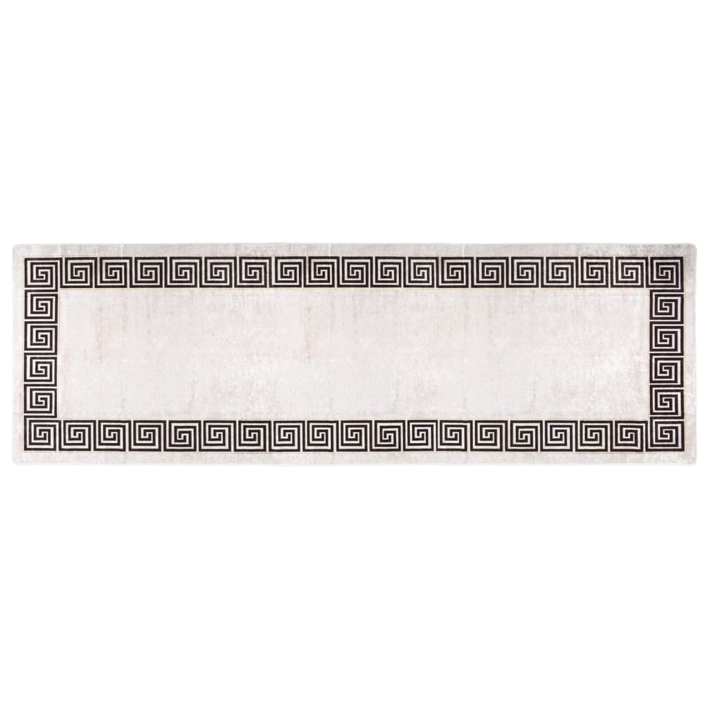 Tappeto Lavabile 80x300 cm Beige Chiaro Antiscivolo